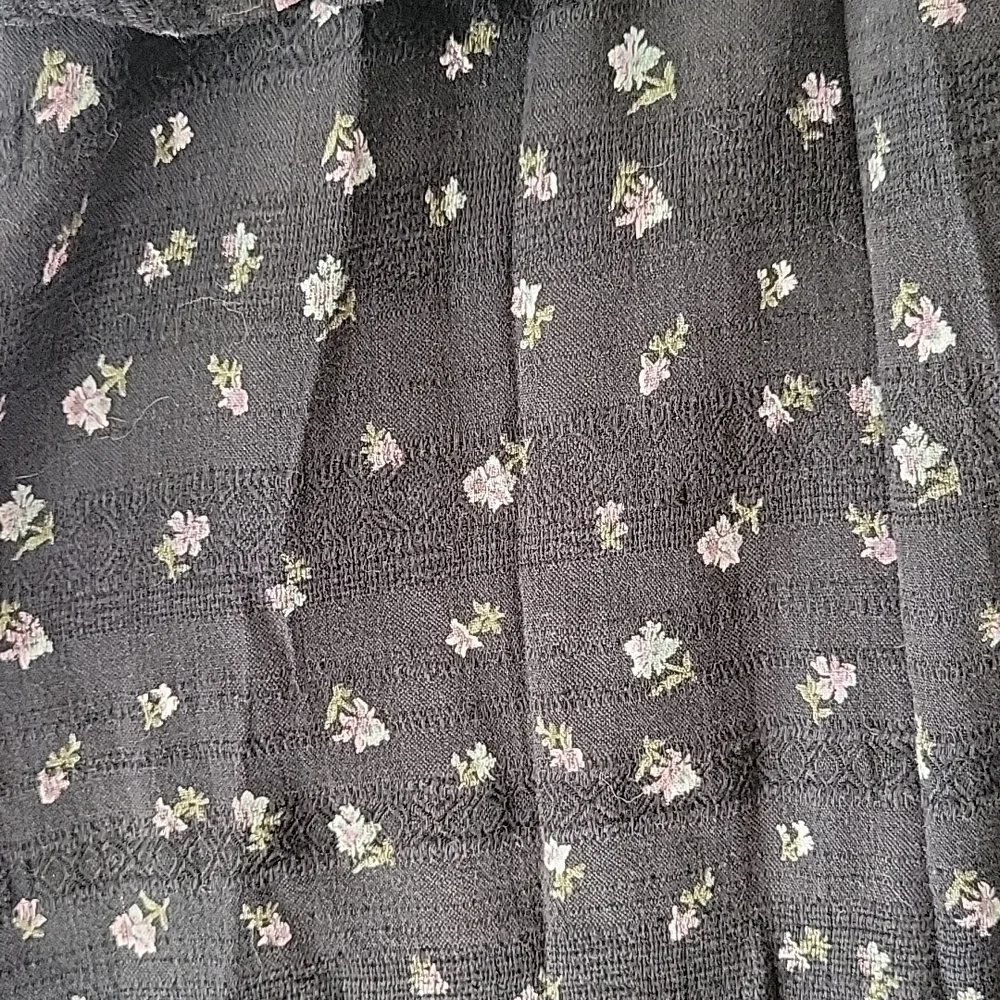 Black Summer Mini Dress Floral Medium - Picture 4 of 5